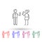 Parents, celebrating, drinks multi color icon. Simple thin line, outline vector of family life icons for ui and ux, website or