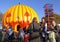 Parents and children at a Halloween Festival