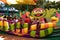 Parents and childs having fun at Slimey`s Slider in Sesame Street area at Seaworld in International Drive area  3
