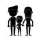 Parents with daugther family pictogram