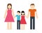 Parents and kids icon. Avatar Family design. Vector graphic