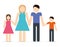 Parents and kids icon. Avatar Family design. Vector graphic