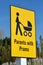 Parents with prams sign symbol