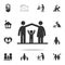 parents protect the child icon. Detailed set of human body part icons. Premium quality graphic design. One of the collection icons