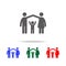 parents protect the child icon. Elements of family multi colored icons. Premium quality graphic design icon
