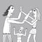 Parents quarrel illustration