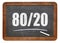 Pareto principle, eighty-twenty rule on blackboard