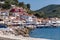 Parga, Greece, 14 October, 2017 Panorama of the center of the town of Parga in Greece.