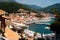 Parga town and port in Greece. Ionian