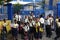 Parham Town, British Virgin Islands - February 22, 2024 - The students of Willard Wheatley Primary School waiting for their school