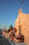 Parikia, Greece, September 16 2018, Tourists of various nationalities await the sunset from the church of Agios Konstantinou, a