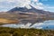 Parinacota volcano and Chungara lake (Chile)