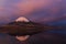 Parinacota volcano ladscape in Chile at sunset