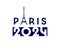 Paris 2024 travel logo with Eiffel Tower