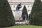 Paris, 30 december 2017: tourists take photographs of statue thinker by Rodin