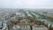 Paris aerial view of Seine and bridge