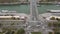 Paris aerial view of Seine river and Jena bridge