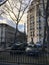 Paris apartment buildings with Eiffel Tower in background