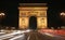 Paris Arc de Triomphe at Night