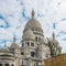 Paris, basilica Sacre-Coeur, famous monument in Montmartre