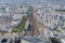 Paris blue sky aerial view landscape panorama