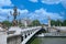 Paris, boats on the Seine under Alexander Bridge