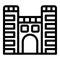 Paris castle museum icon outline vector. French art gallery