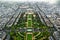 Paris center aerial view