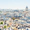 Paris cityscape with aerial architecture