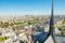 Paris cityscape with  aerial architecture