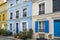 Paris, colorful houses rue Cremieux