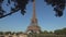 Paris Downtown Image with Famous Monument Eiffel Tower Beside Seine River