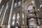 PARIS, EGLISE SAINT EUSTACHE. Feb 2018. Interior of the Church of Saint Eustache in Paris, a masterpiece of Gothic architecture.