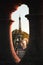 Paris Eiffel Tower from the back and the Concorde fountain from the front In the middle of beautiful framing