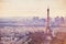 Paris Eiffel Tower beautiful panoramic view, France