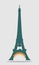 Paris Eiffel tower with cartoon face