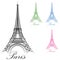 Paris Eiffel Tower Icon