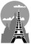 Paris - Eiffel Tower - vector