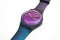 Paris, France 07.10.2020 - Swatch Fluorescent colored plastic case quartz watch