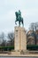 Paris, France - 15.01.2019: Equestrian statue of Marshal Ferdinand Foch on famous Place du Trocadero, Paris