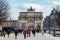 Paris, France - 16.01.2019: Arc de Triomphe du Carrousel: triumphal arch located between the Tuileries and the the Louvre