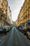 Paris, France - Apr 19, 2019 - Narrow street in the central part of the city