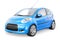 Paris. France. April 13, 2022. Citroen C1 2010. Blue ultra compact city car for the cramped streets of historic cities with low