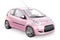 Paris. France. April 13, 2022. Citroen C1 2010. Pink ultra compact city car for the cramped streets of historic cities
