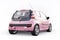 Paris. France. April 13, 2022. Citroen C1 2010. Pink ultra compact city car for the cramped streets of historic cities