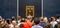 PARIS, FRANCE - APRIL 16, 2023: Crowded hall at Mona Lisa, Italian: Gioconda, by Leonardo da Vinci. One of the most