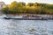 PARIS, FRANCE, April 25, 2016. A Barge on the Seine in Paris.