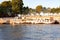 PARIS, FRANCE, April 25, 2016. A Barge on the Seine in Paris.