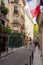 Paris, France. August 2022. The little streets, courtyards and alleys of Paris.