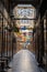 Paris, France - August 25,2019: Passage du Grand-Cerf with no tourists near quartier Montorgueil